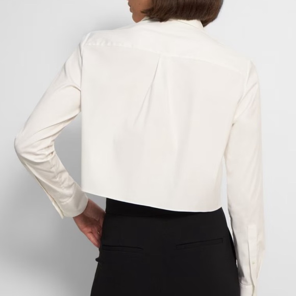 Theory Cropped Buttondown, size small, never worn - Picture 2 of 5